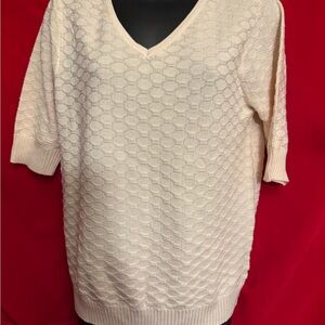 Ella Moss Women's Elbow Sleeve Sweater, cream color Size S.
